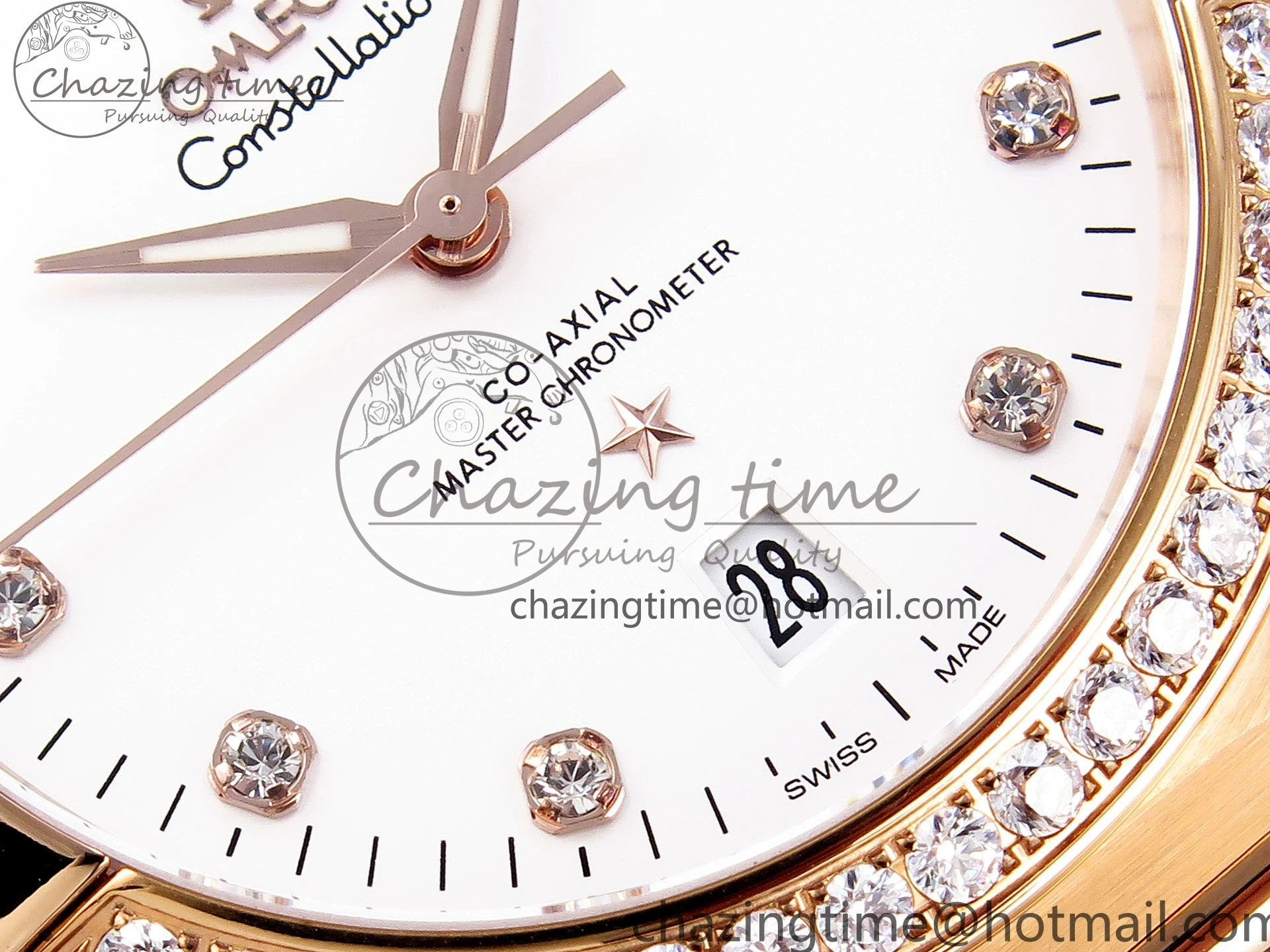 0511 Soft Constellation 39mm RG Diamonds Bezel ASWF 1:1 Best Edition White Dial on RG Bracelet A 7783